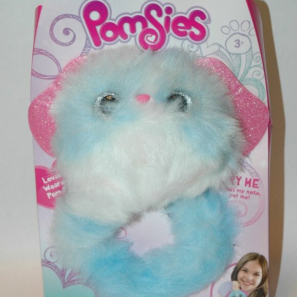Pomsies Other - Pomsies Blue LuLu The Puppy Wearable Interactive Toy White & Blue Dog NIB NEW